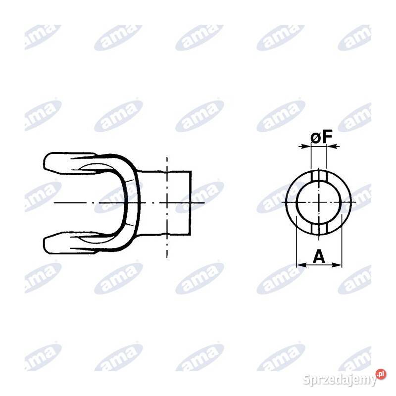 Widłak maszynowy fi 35 gładki 10009