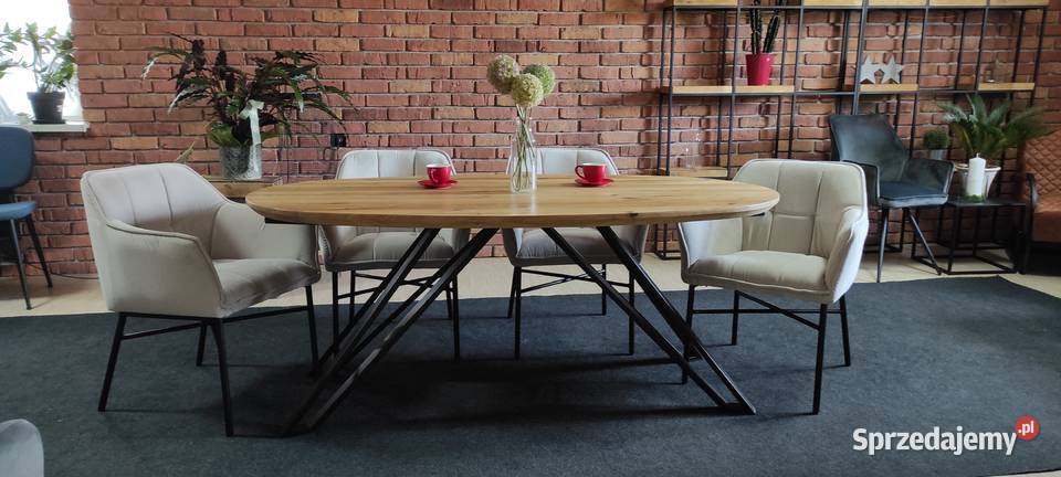 stół dębowy lity dąb owal 240x100 producent 240cm Zimnowoda sprzedam