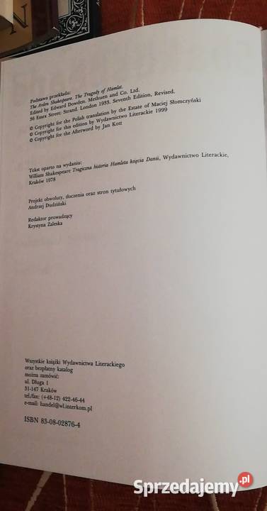 Tragiczna historia Hamleta Księcia Danii William Poznań