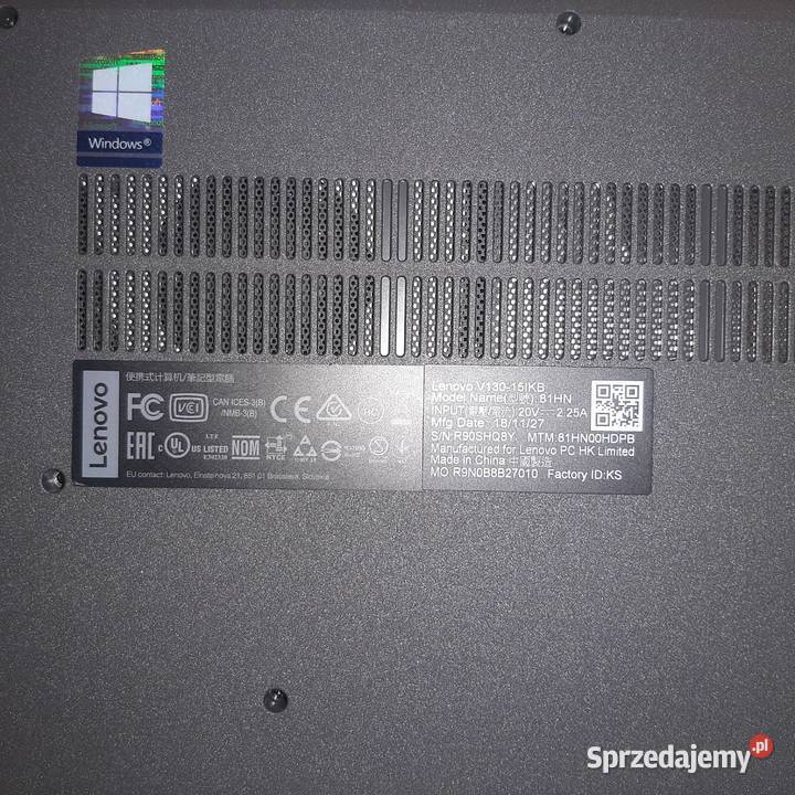 Laptop lenovo V13015IKB Liczba rdzeni 2