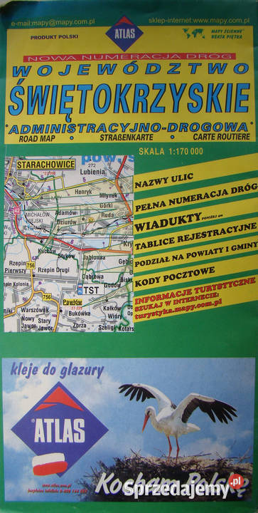 Województwo Świętokrzyskie Mapa administracyjno Limanowa