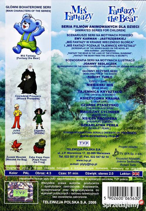 MIŚ FANTAZY 12 PAKIET 2 DVD animowany wielkopolskie Kalisz sprzedam