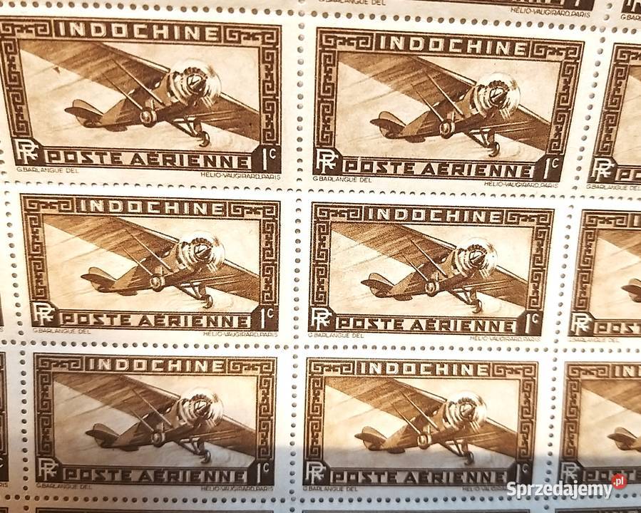 Znaczek kolonialny Poczta lotnicza Indochiny mazowieckie Bronisze sprzedam