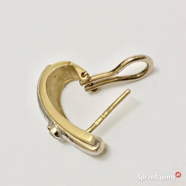 Złote KOLCZYKI 14K NOWOCZESNE STYLOWE Warszawa