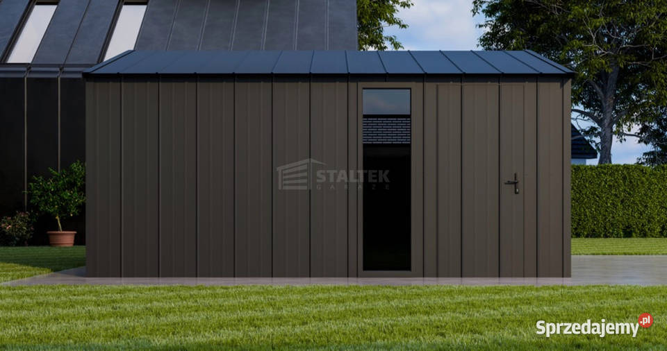 Garaż blaszany 4x6 brama segmentowa okno drzwi Przemyśl