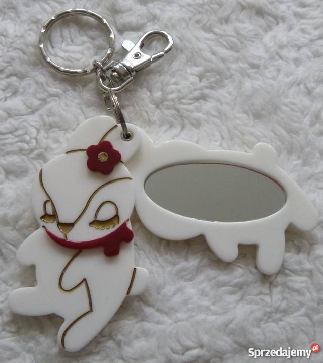 Brelok z lusterkiem kieszonkowym króliczek Pozostałe