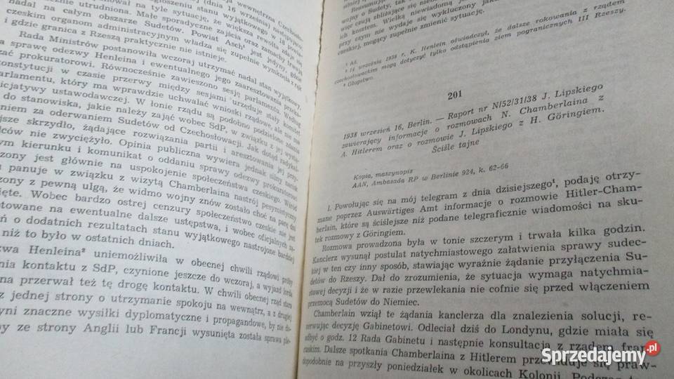 MONACHIUM 1938 Polskie dokumenty dyplomatyczne łódzkie Łódź