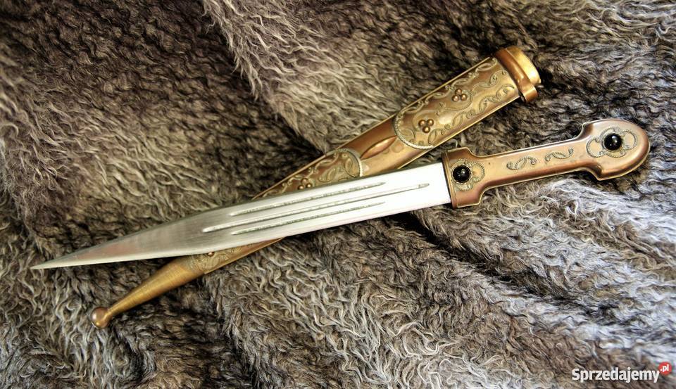 Oryginalny kindżał kamakaukaski brąz ostry Sokółka