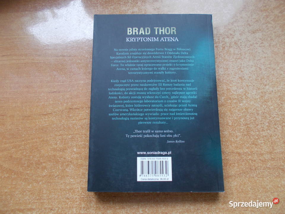 Brad Thor Kryptonim Atena Głubczyce sprzedam
