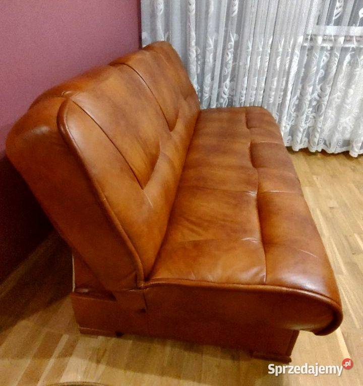 Skórzana wersalka z pojemnikiem pufy małopolskie Gorlice