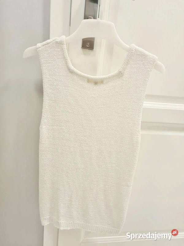 Kremowa bluzka Linnea bez rękawa Odzież damska Warszawa