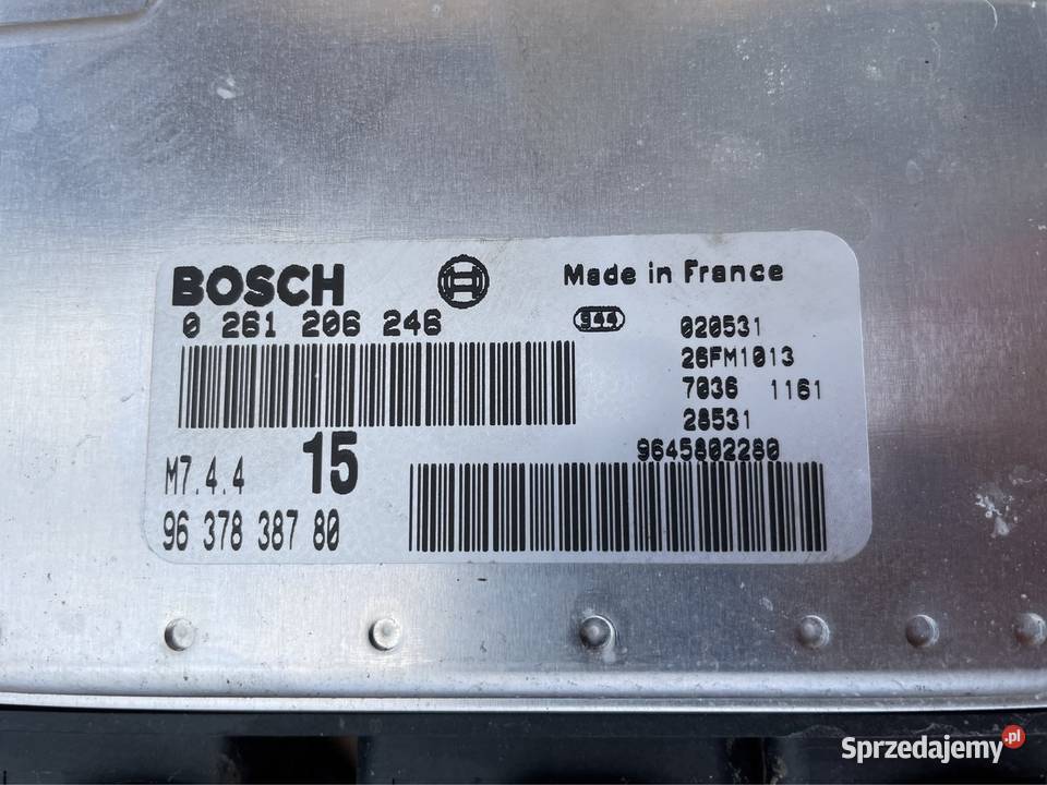 Komputer sterownik 9637838780 Citroen saxo Szczecin