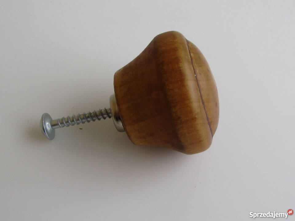 Gałka meblowa drewniana koloru drewna Olecko