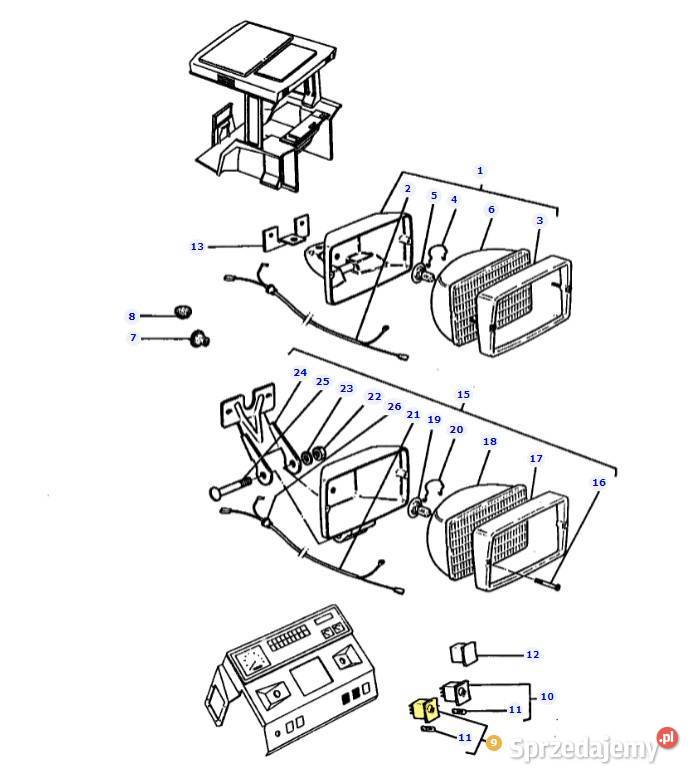 Włącznik świateł L roboczych AGCO Massey Białystok sprzedam
