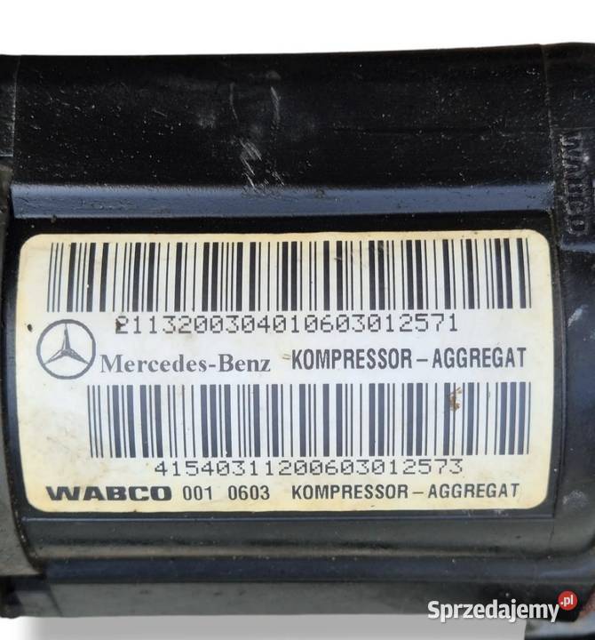 WABCO KOMPRESOR ZAWIESZENIA MERCEDES W220 S osobowe Pozostałe świętokrzyskie Działoszyce