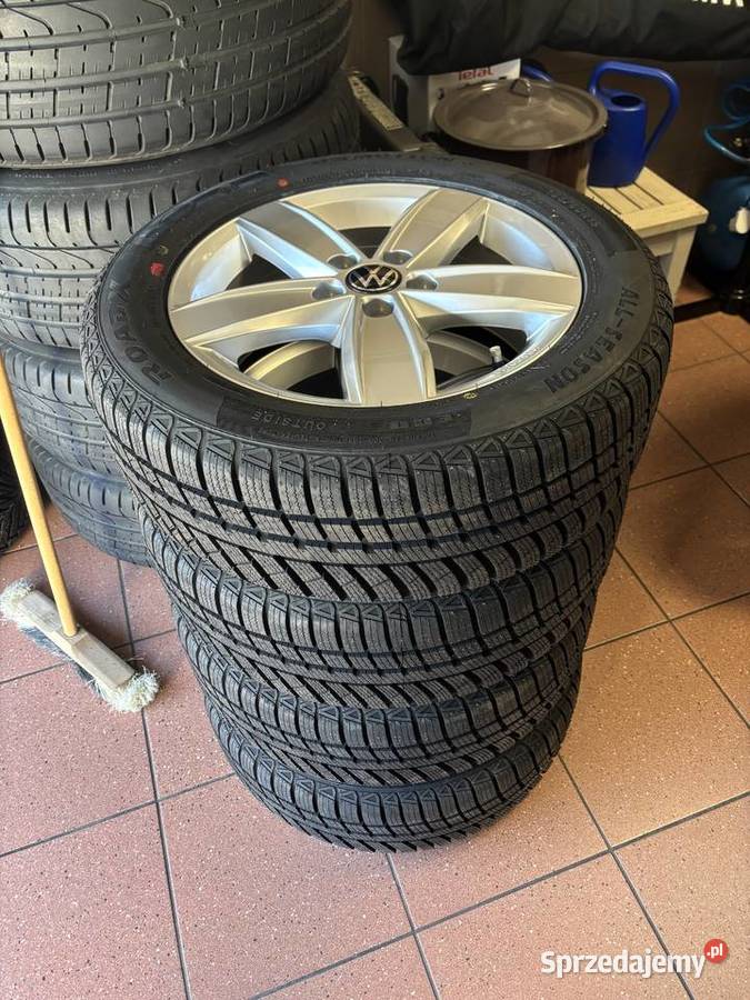 VW NOWE FELGI 15 NOWE OPONY KOMPLET WIELOSEZON Poznań