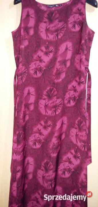 Sukienka na ramiączkach w wiśniowym kolorzedługa Rozmiar 40(L) Spódnice i sukienki Łódź