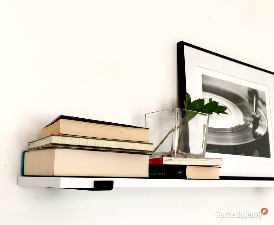 półka biała ze wspornikami czarnymi stalowymi mazowieckie Warszawa