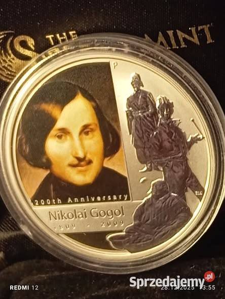 6000 TUVALU 1 dolar 2009 Nikołaj Gogol Numizmatyka Warszawa