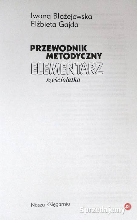 Elementarz Przewodnik metodyczny E Gajda I lubelskie Chełm