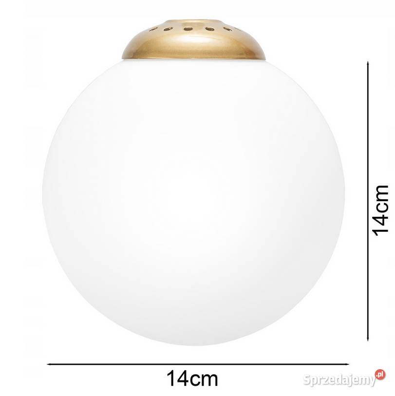 KINKIET ŚCIENNY SZKLANA KULA LOFT Lampa złota podlaskie Choroszcz