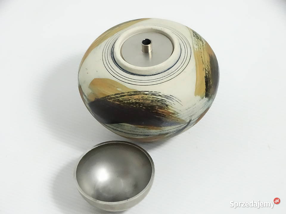 Unikatowa ceramiczna lampka oliwna kominek