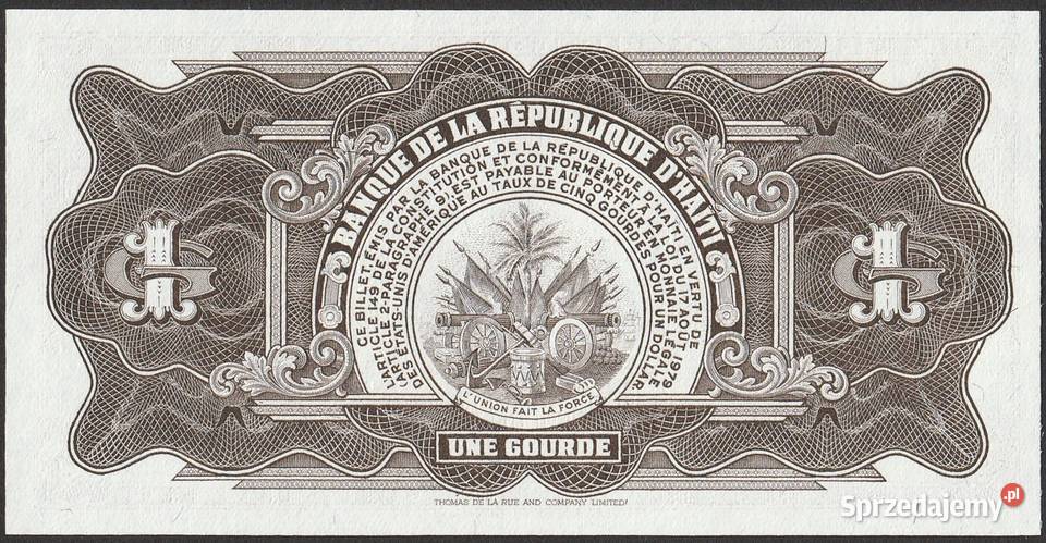 HAITI 1 gourde 1979 STAN BANKOWY UNC sprzedam