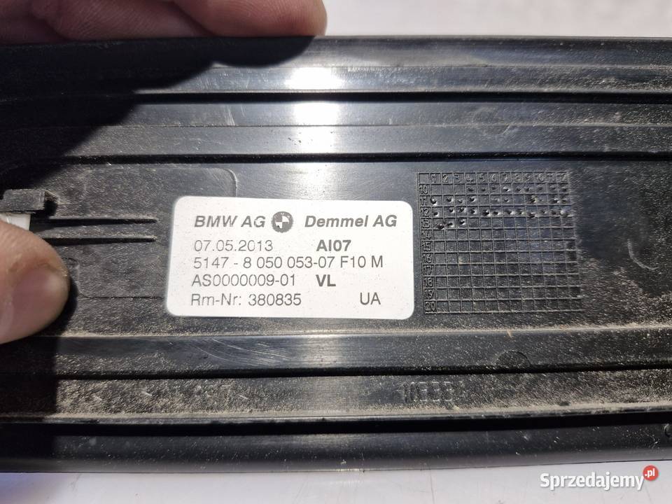 8050051 8050053 8050054 BWM F10 F11 LISTWY