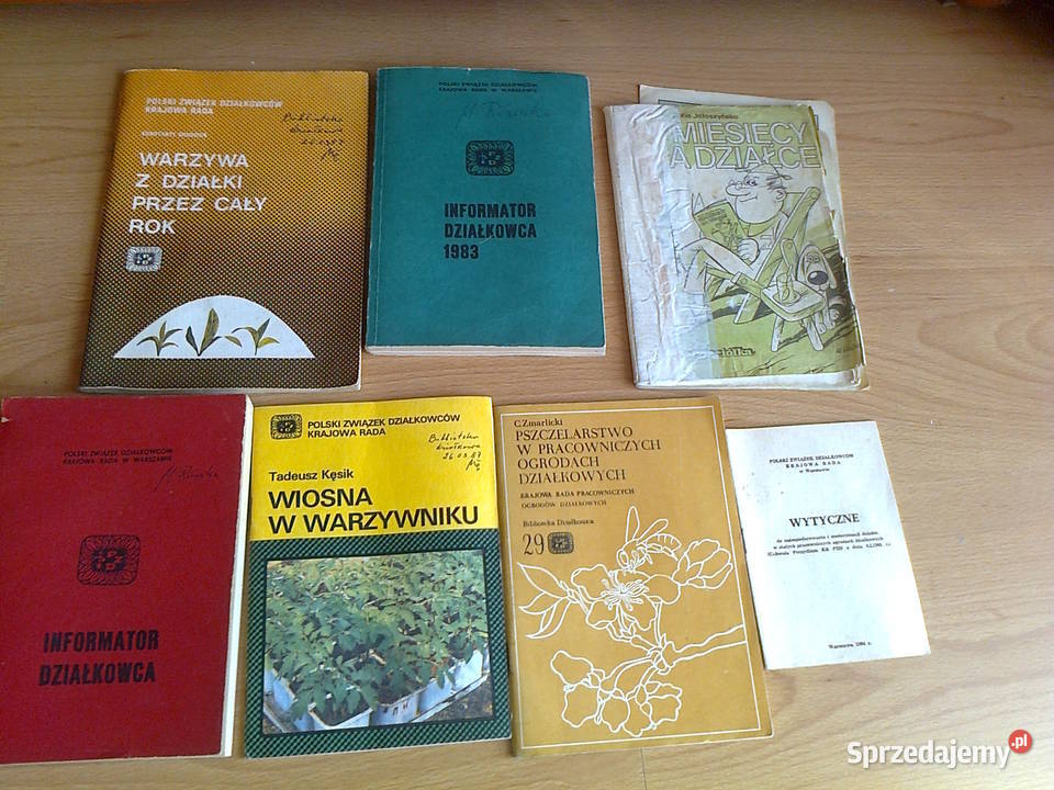 M. Różczka; książki działkowicza; ogrodnika z podpisem
