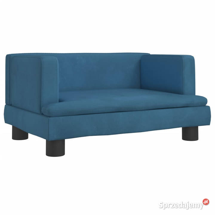 Sofa dzieci niebieska 60x40x30 aksamit WM3196317 Warszawa