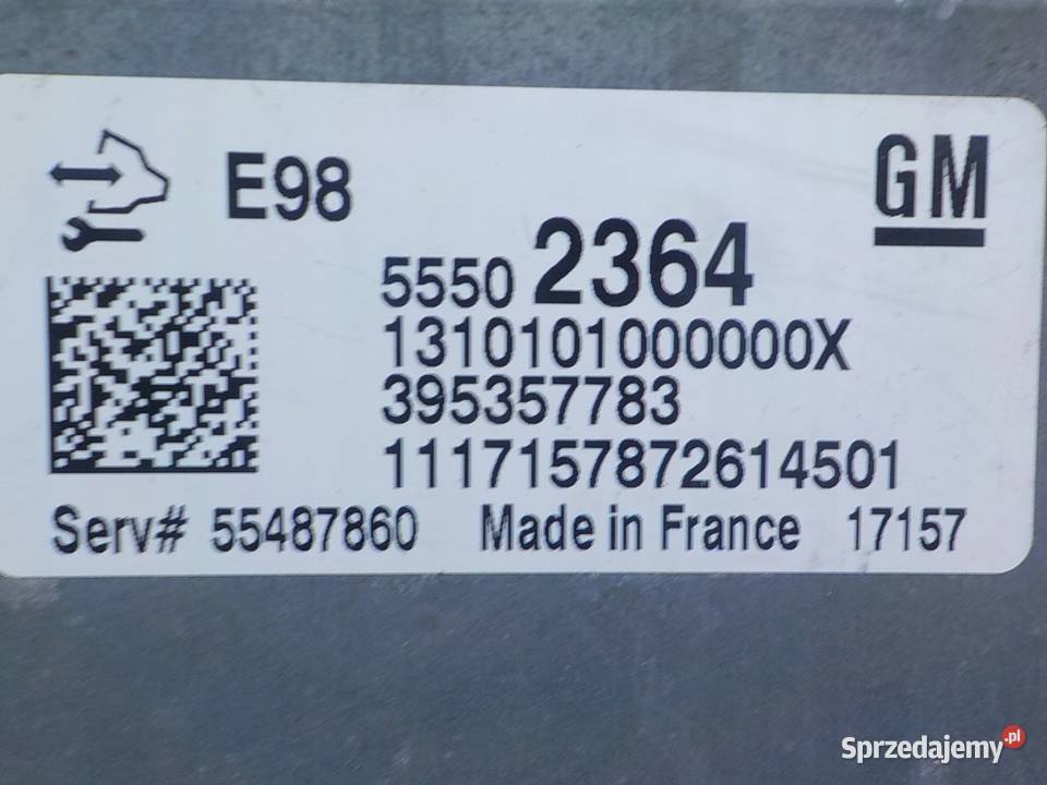 CORSA E 13 CDTI 17r sterownik komputer silnika Suków