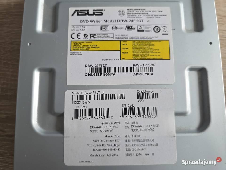 Napęd DVD nagrywarka ASUS DRW24F1ST dvdrom Łódź sprzedam
