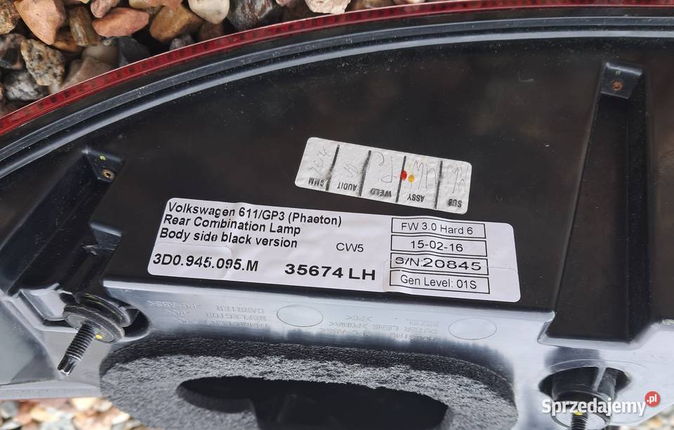 VW PHAETON LAMPA TYŁ LED 3D0945095M dolnośląskie