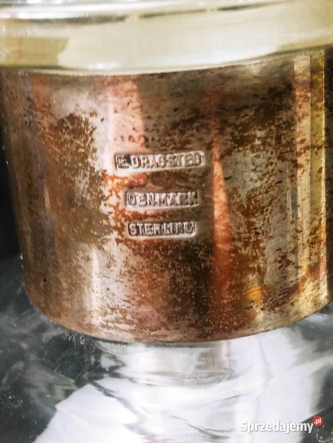 Klepsydra Srebro Szterling szkło Karafka Dania Porcelana i szkło Nowa Sól