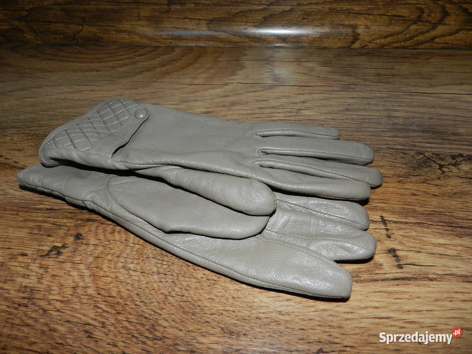 Czarne rękawiczki skórzane Wejherowo