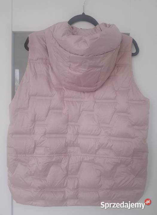 Puchowy lekki bezrękawnik pudrowy róż rozmiar L różowy mazowieckie Warszawa