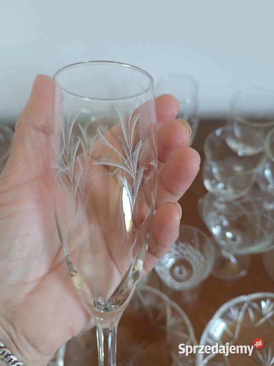 Piękne stare kryształowe szkło Porcelana i szkło Gorlice