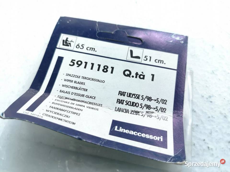PIÓRA WYCIERACZEK PRZÓD 650MM 510MM FIAT SCUDO