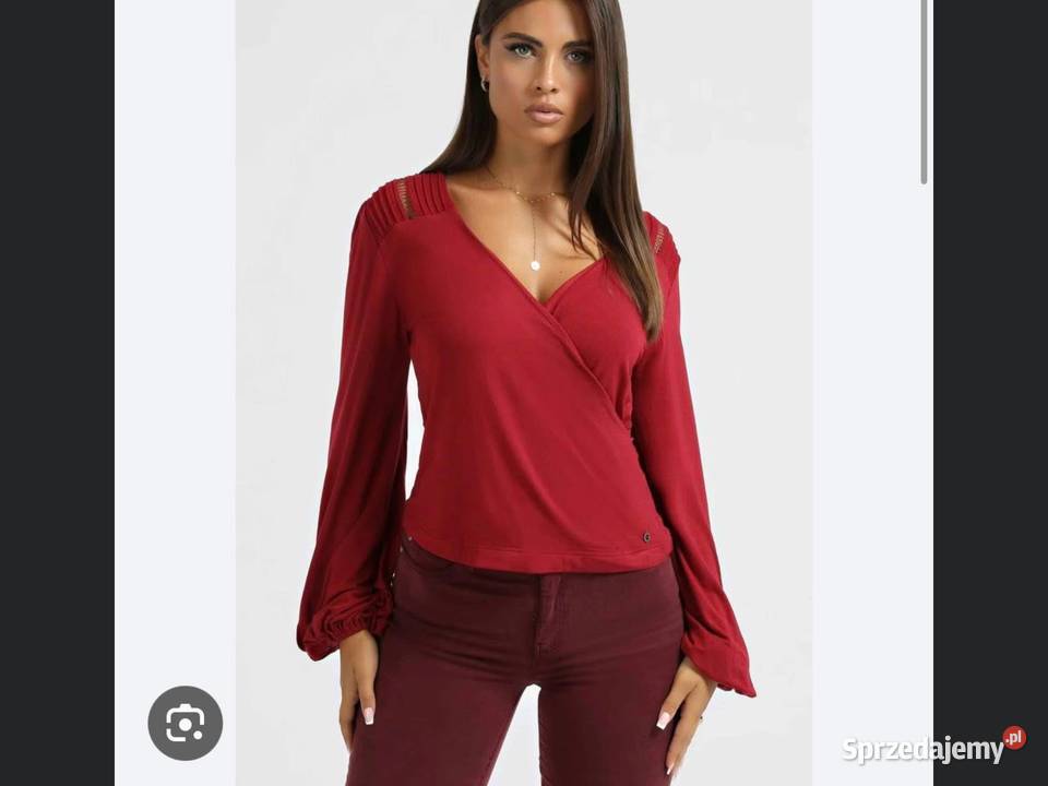 Bluzka Kopertowa Damska GUESS S Czarna NOWA lubuskie Nowa Sól sprzedam