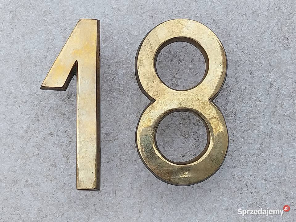 Cyfry na dom cyfry mosiądz 13 mosiężna 18 sprzedam
