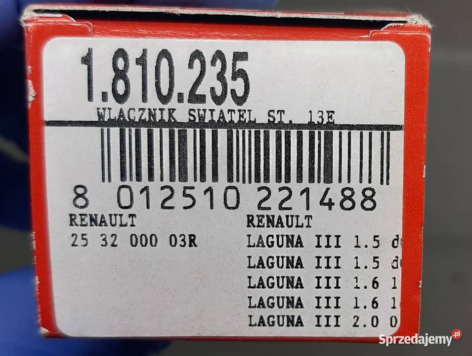 WŁĄCZNIK ŚWIATEŁ STOP RENAULT LAGUNA III 1810235 Mielęcin