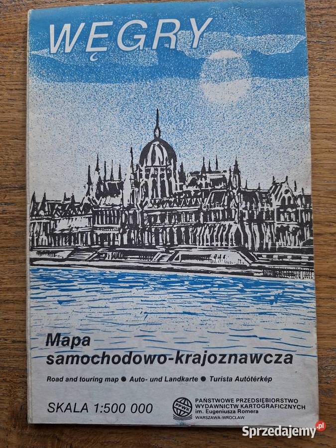 Węgry mapa samochodowo krajoznawcza 1500 000 Kraków
