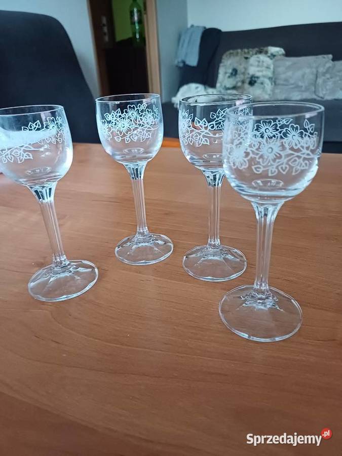 Retro kieliszki wysokie z 60 tych lat Bohemia dolnośląskie