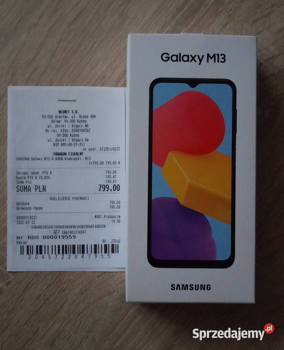 Samsung M13 64GB RAM 4GB Telefony komórkowe Kutno