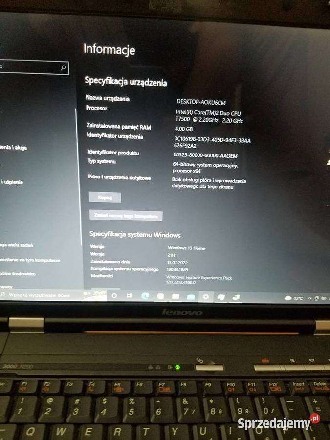 Laptop Lenovo 3000 N200 Rymanów