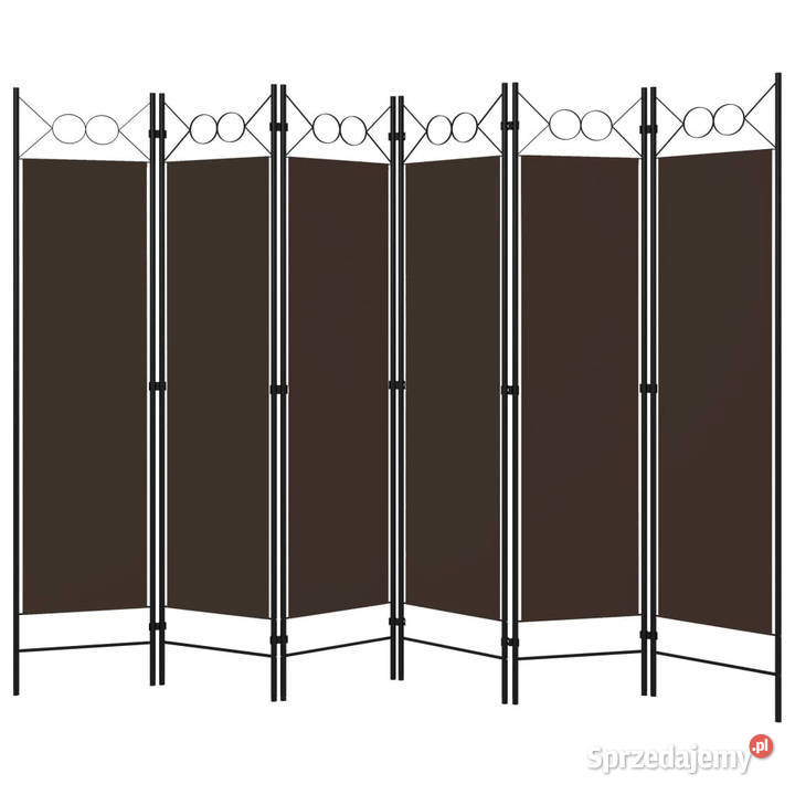Parawan 6panelowy brązowy 240 x 180 WM320712 Warszawa sprzedam