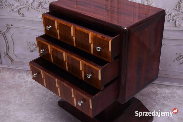 Drewniana Komoda Art Deco 3 Szuflady Regał Kraków