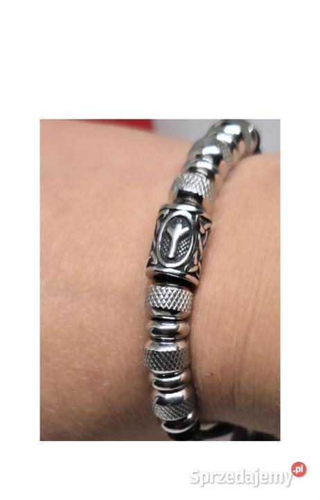 BRANSOLETKA RUNA ALGIZ WYBÓR STAL 316L WIKINGÓW Bransoletki Biżuteria Katowice