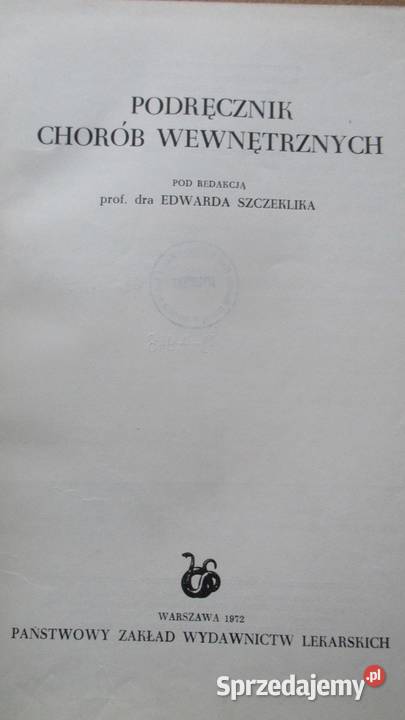 Podręcznik chorób wewnętrznych szczeklikmedycyna Łódź sprzedam