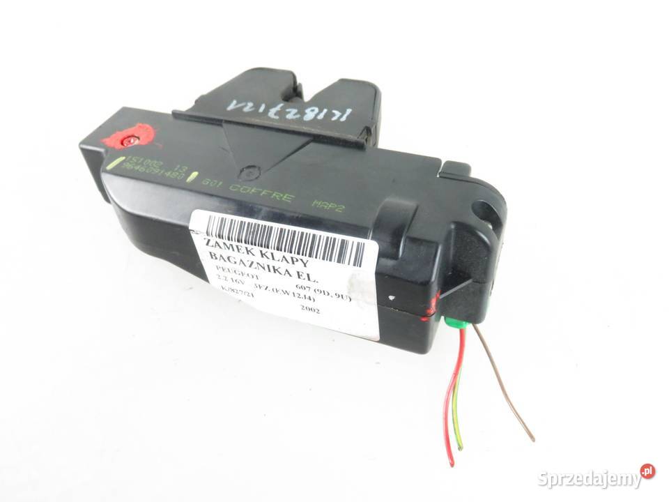 ZAMEK KLAPY PEUGEOT 607 9646091480 osobowe małopolskie sprzedam